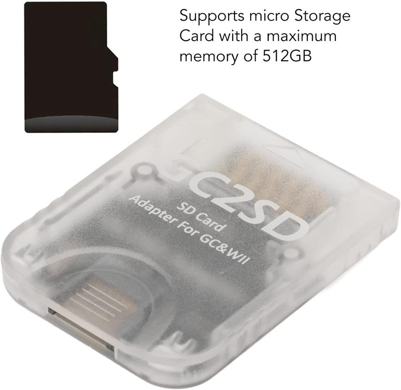 Zopsc for Storage Card Adapter, GC2SD Card Adaptor Card Reader for Consoles, Plug and Play.(Transparent) - Image 2